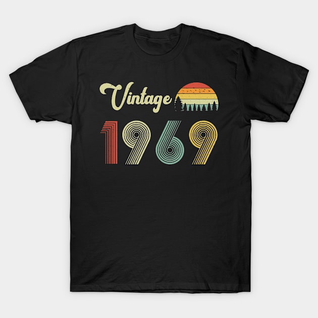 Vintage 1969 51st Birthday – Retro Vintage Classic 51 Years Old T-Shirt by Merchofy
